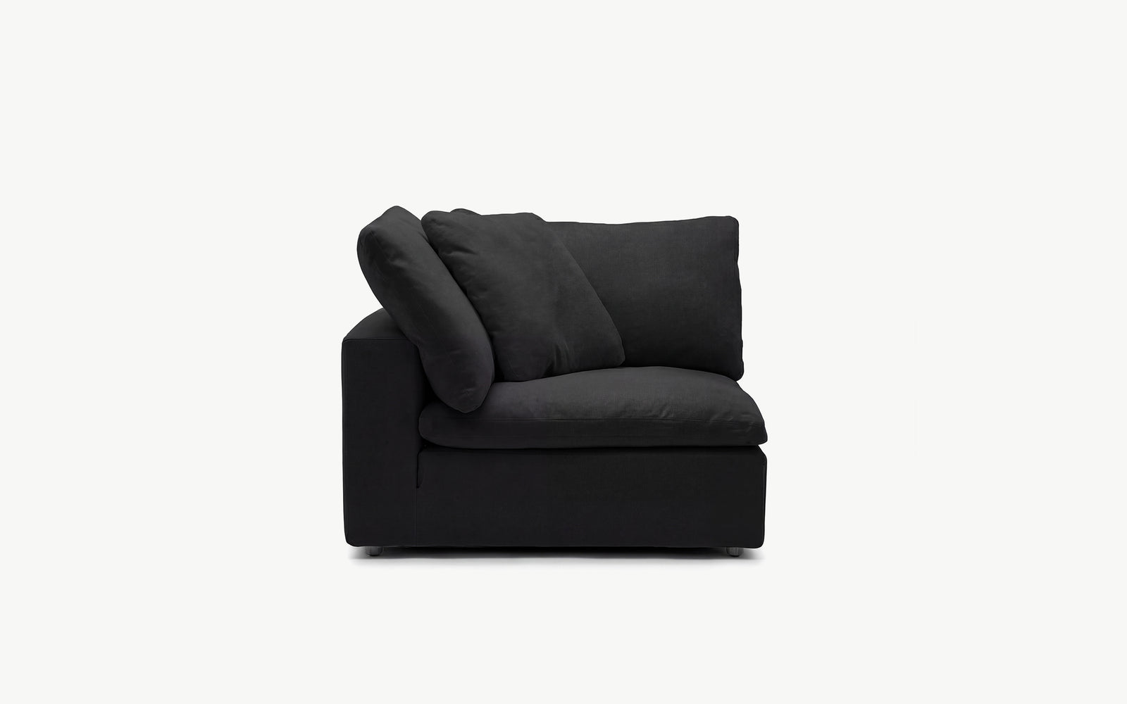 Cloud Couch Luxe Right Armrest Modular Seater | Black