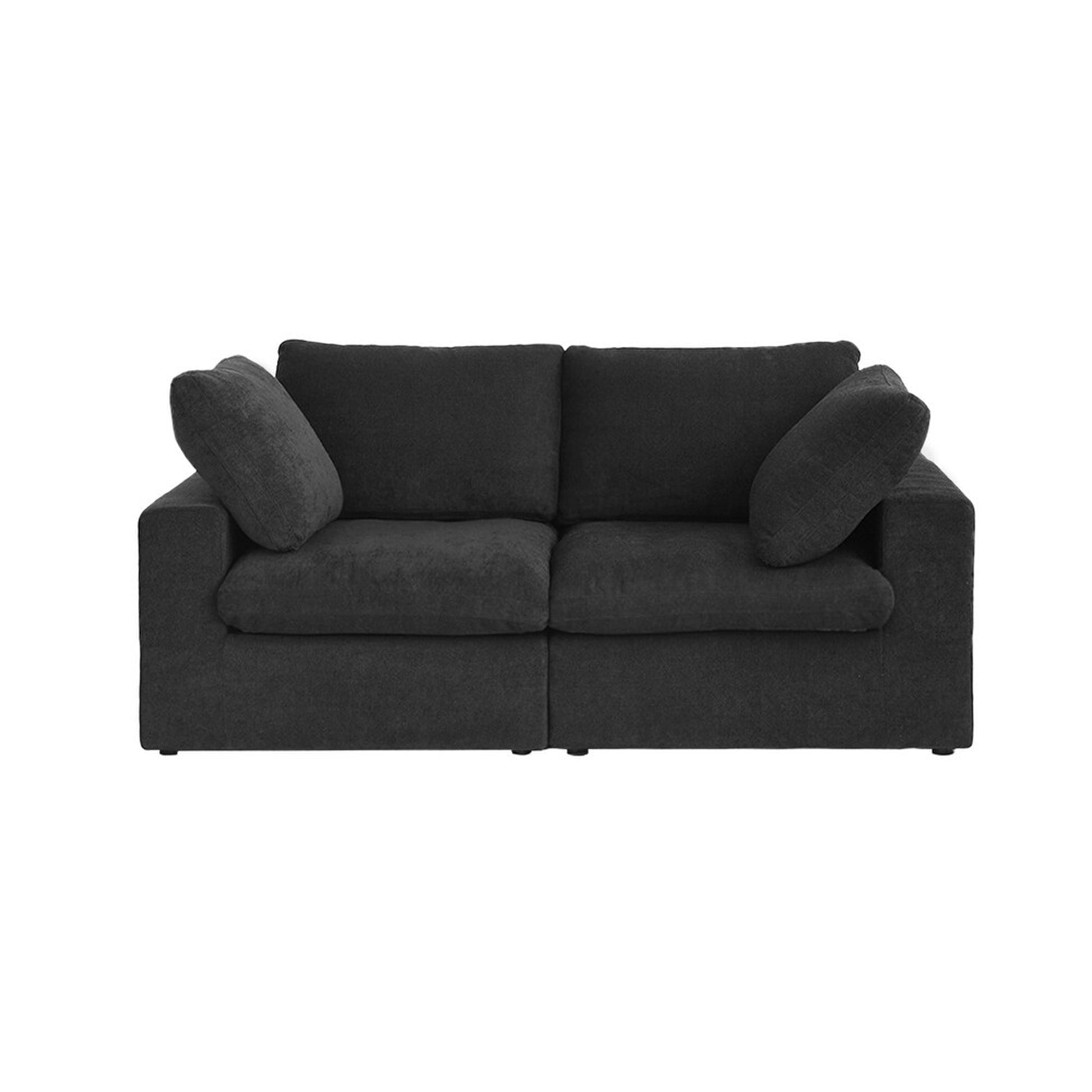 Sofatica® Modular 2-Seater Couch in Black | Performance Fabric