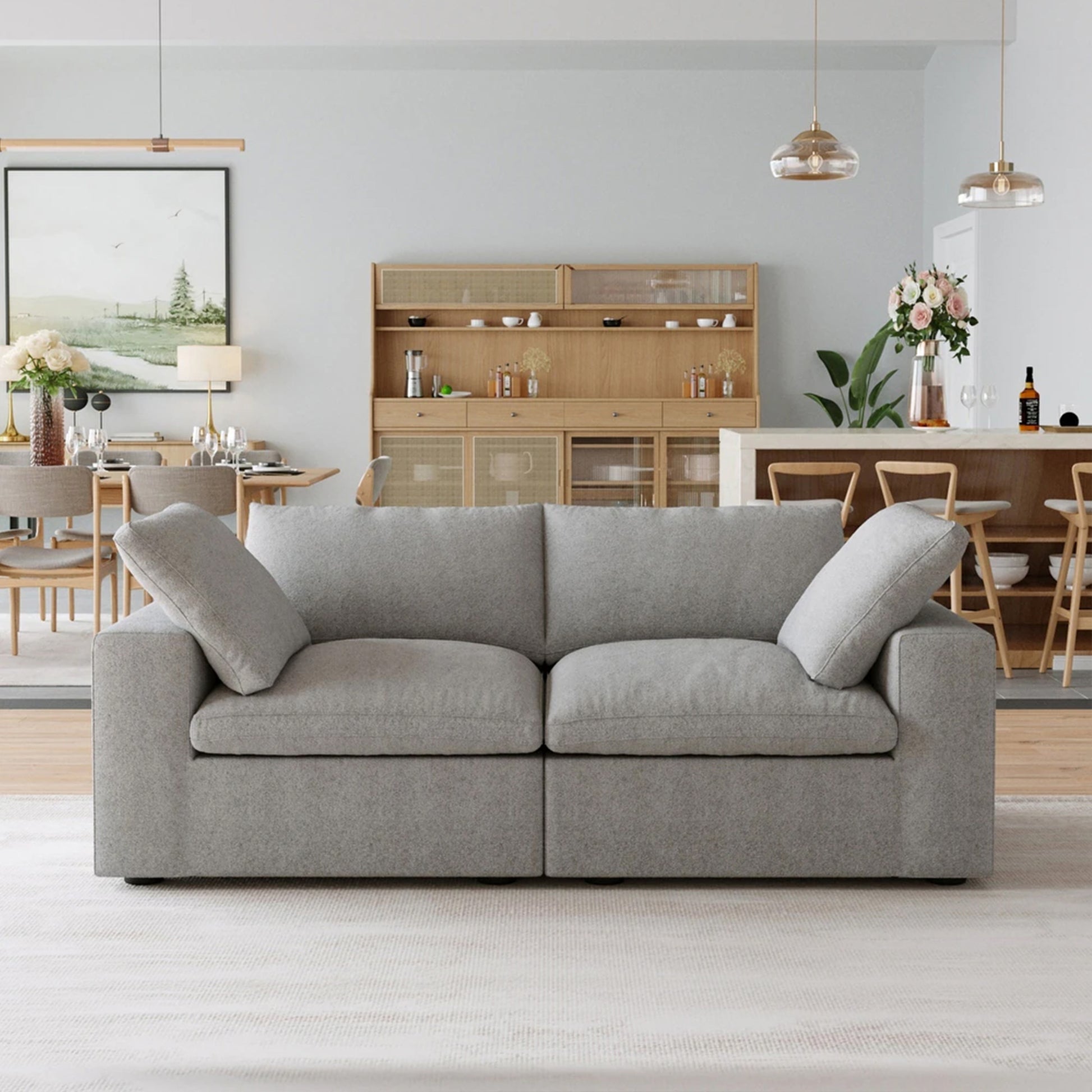 Sofatica® Modular 2-Seater Couch in Gray | Performance Fabric