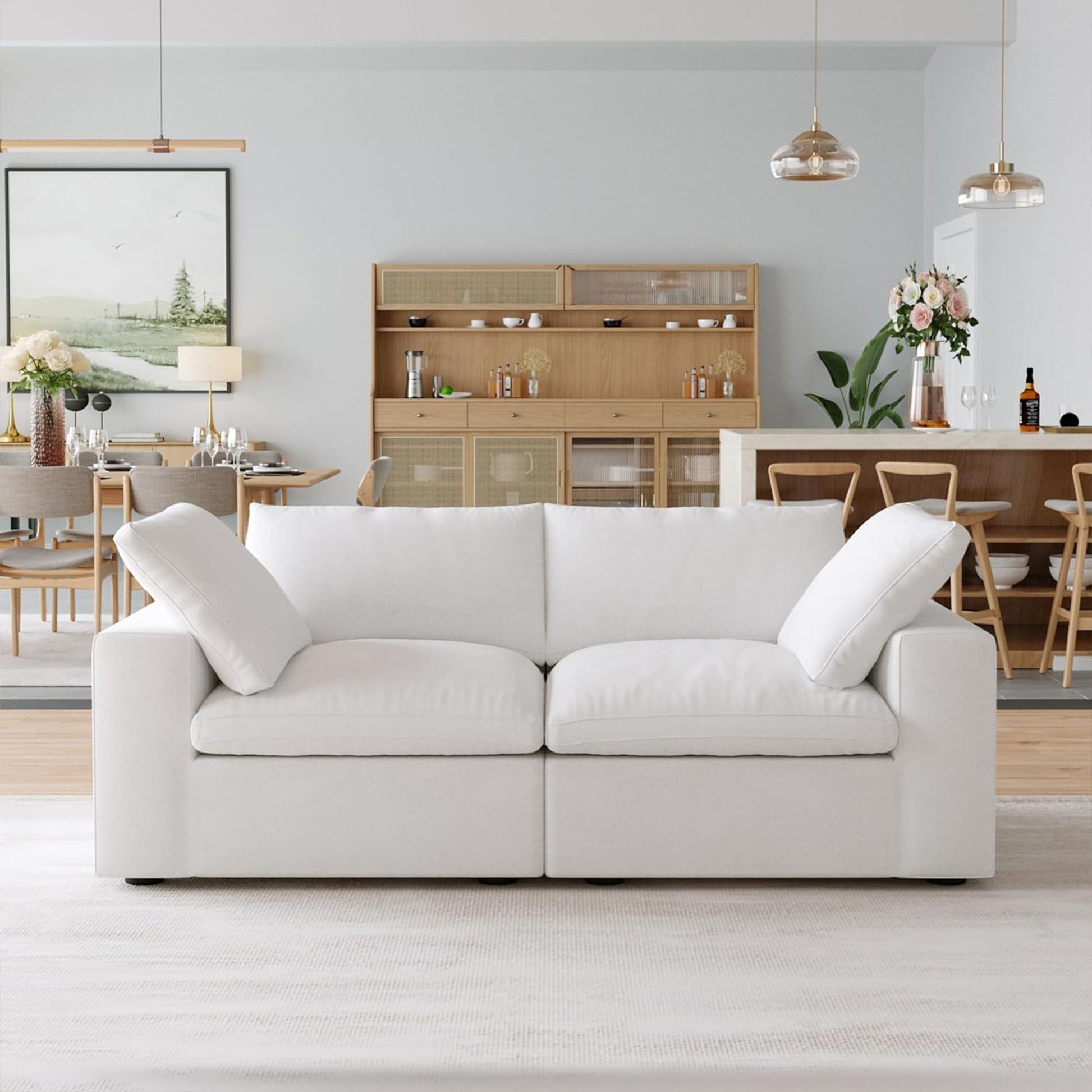 Sofatica® Modular 2-Seater Couch in White | Performance Fabric