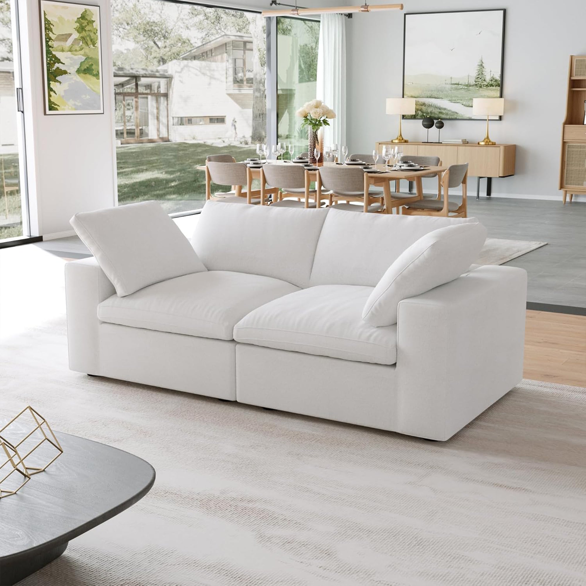 Sofatica® Modular 2-Seater Couch in White | Performance Fabric