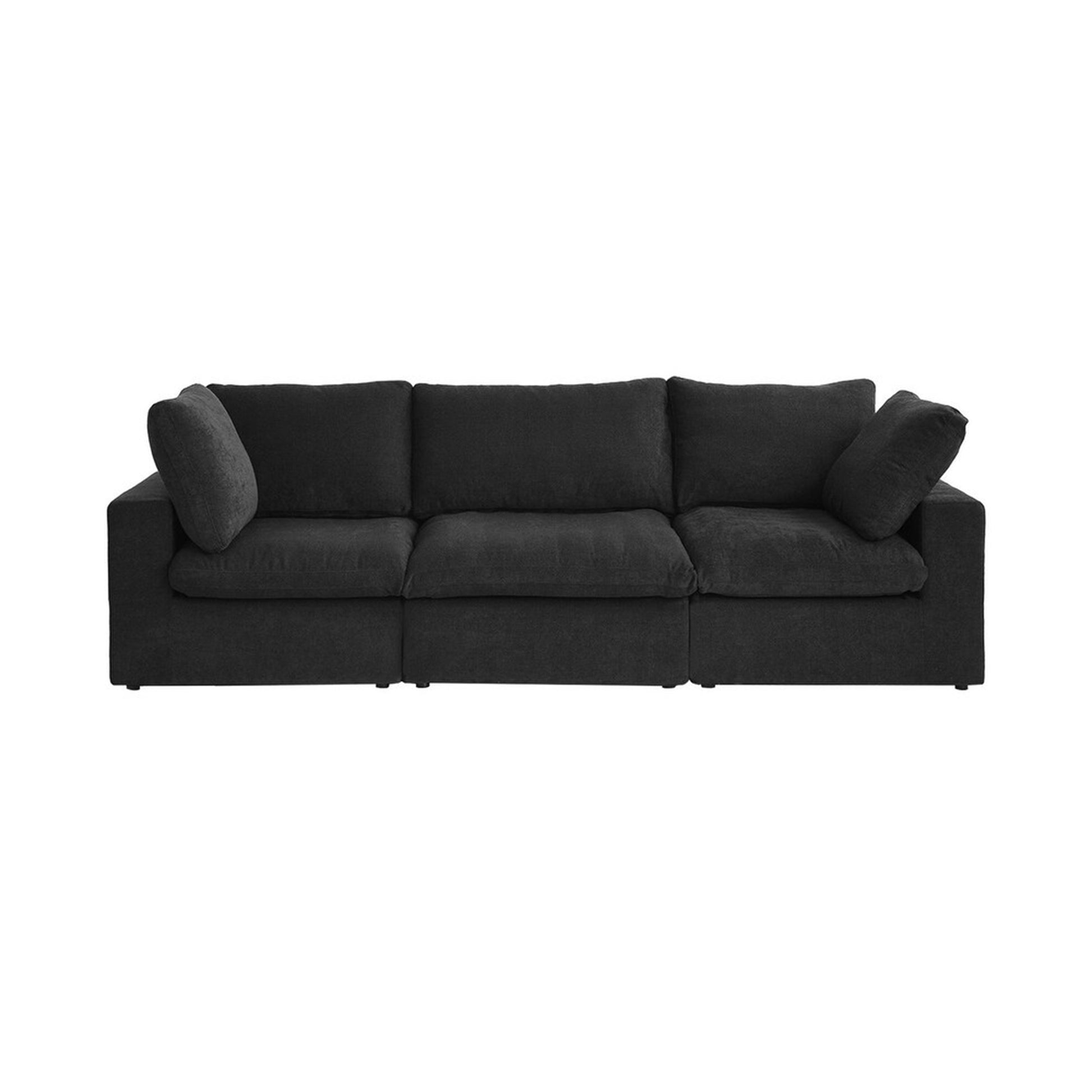 Sofatica® Modular 3-Seater Couch in Black | Performance Fabric