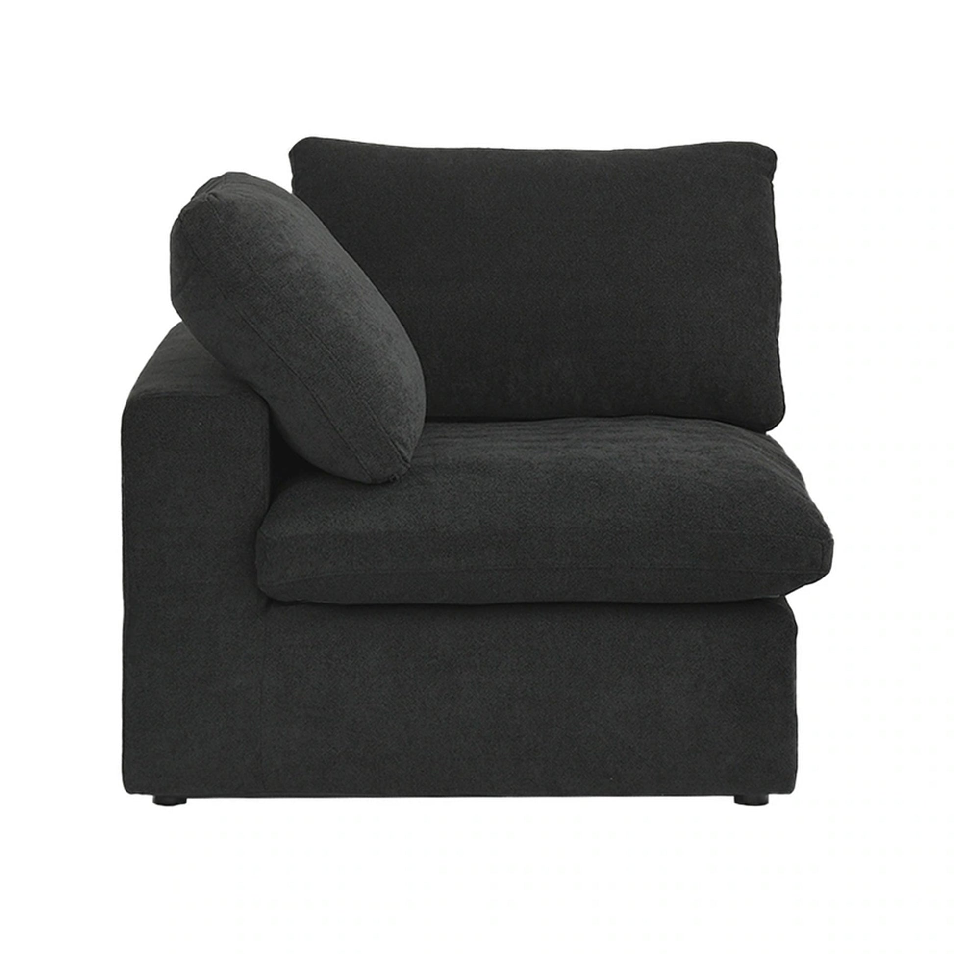 Sofatica® 3-Seater L-Sectional Couch in Black | Performance Fabric