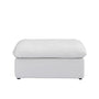 The CloudForm™ 4-Seater Modular L-Sofa in white features plush goose down comfort, removable washable Crypton® fabric covers, and the ModuleSecure™ system. Its sleek, modular design with short black feet complements modern living spaces.
