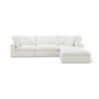 Sofatica® 3-Seater L-Sectional Cloud Couch in White | Performance Fabric - Sofatica  