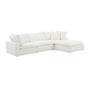 Sofatica® 3-Seater L-Sectional Cloud Couch in White | Performance Fabric - Sofatica  