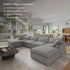 CloudForm™ 4-Seater + Ottoman Modular U-Sofa | Gray.
