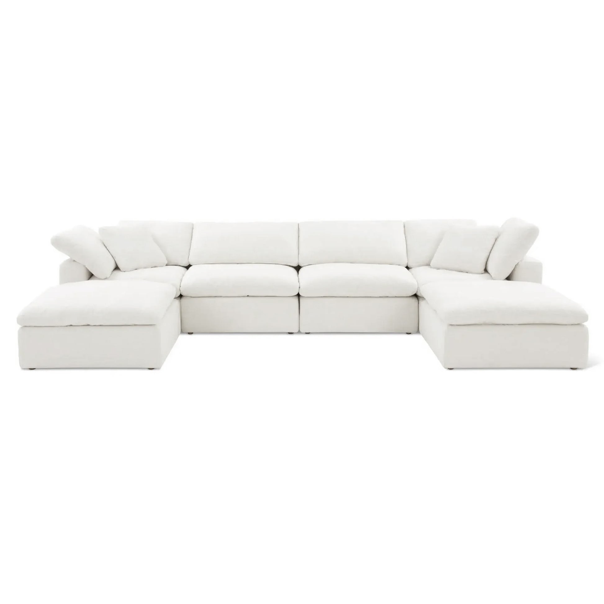 Sofatica® 4-Seater U-Sectional Couch in White | Performance Fabric
