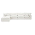 CloudForm™ 4-Seater + Ottoman Modular L-Sofa | White.
