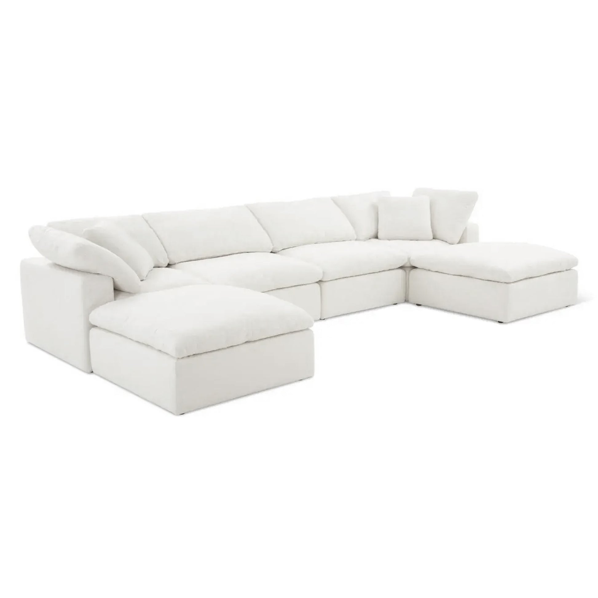 Sofatica® 4-Seater U-Sectional Couch in White | Performance Fabric