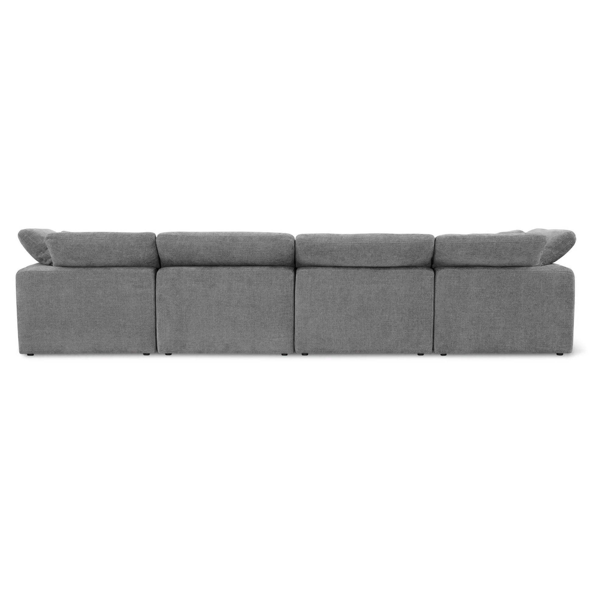 Sofatica® 4-Seater L-Sectional Cloud Couch in Gray | Performance Fabric - Sofatica  