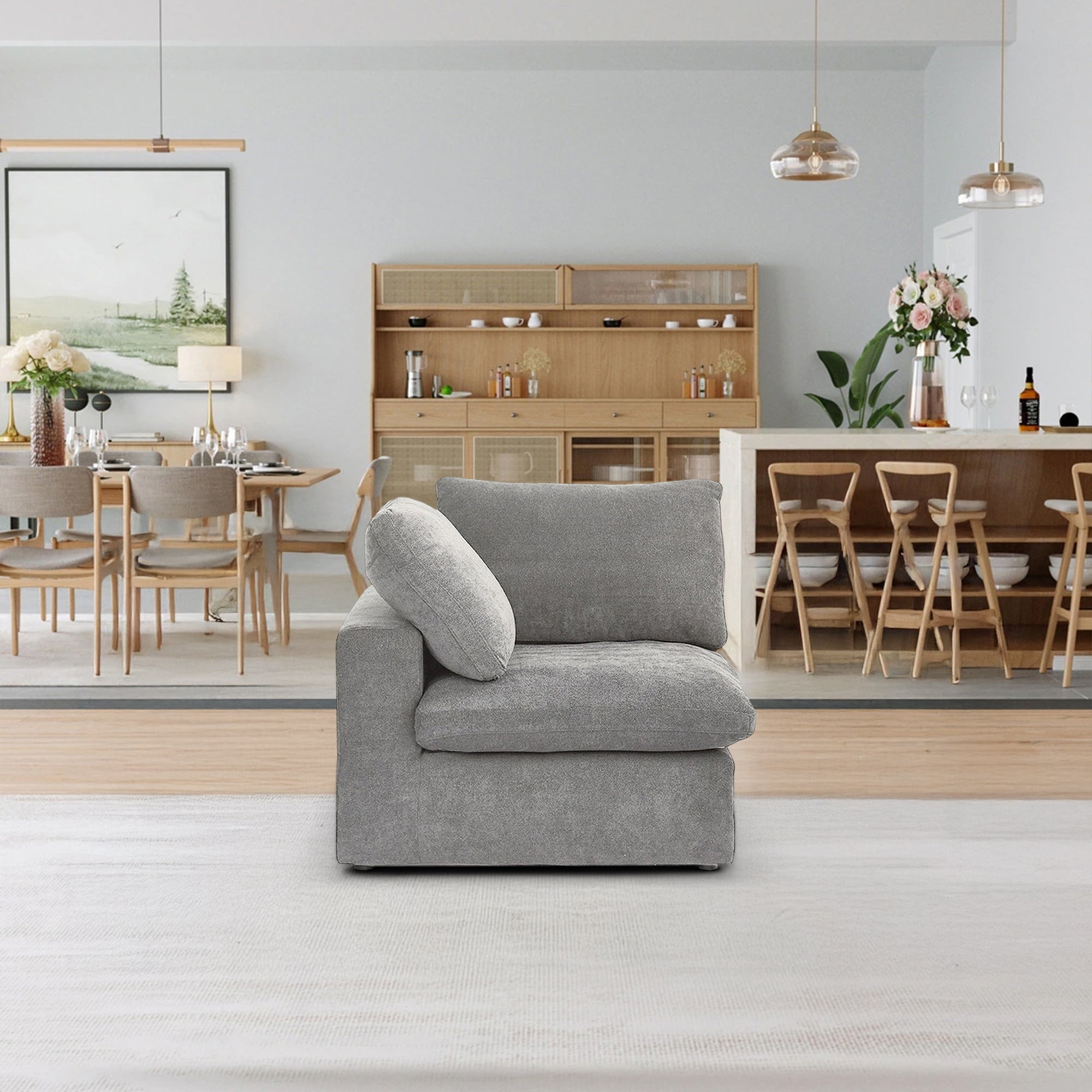 Sofatica® Cloud Couch Corner in Gray | Performance Fabric