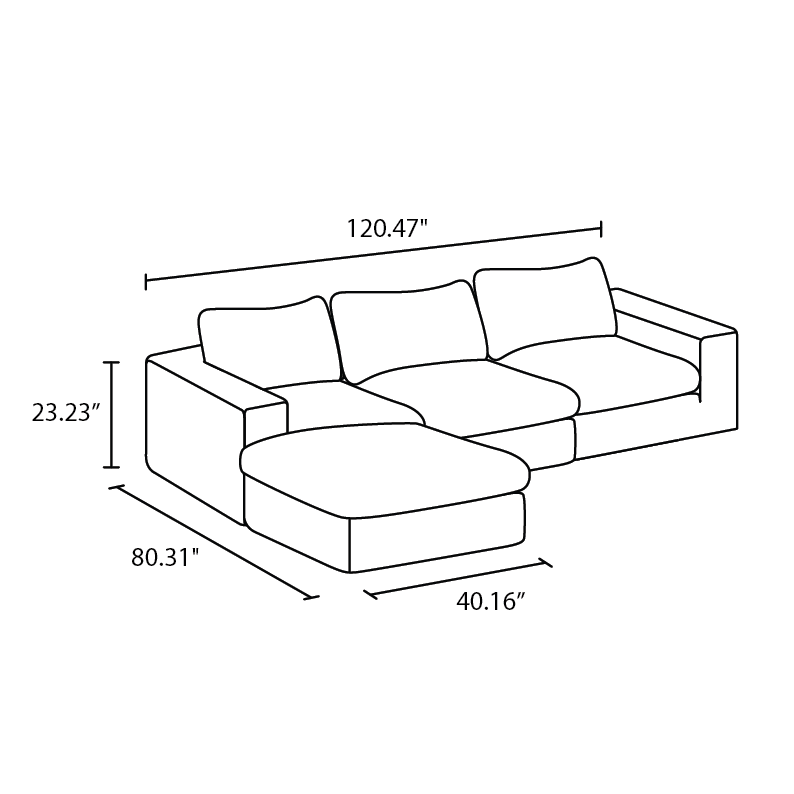 CloudForm™ 3-Seater + Ottoman Modular Sofa | White