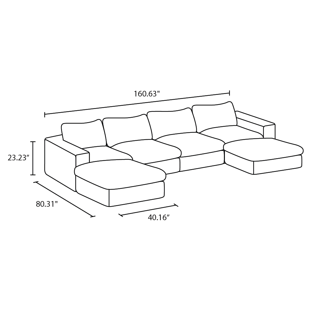 Sofatica Washable Cloud Couch | 6-Seater Modular Sectional White