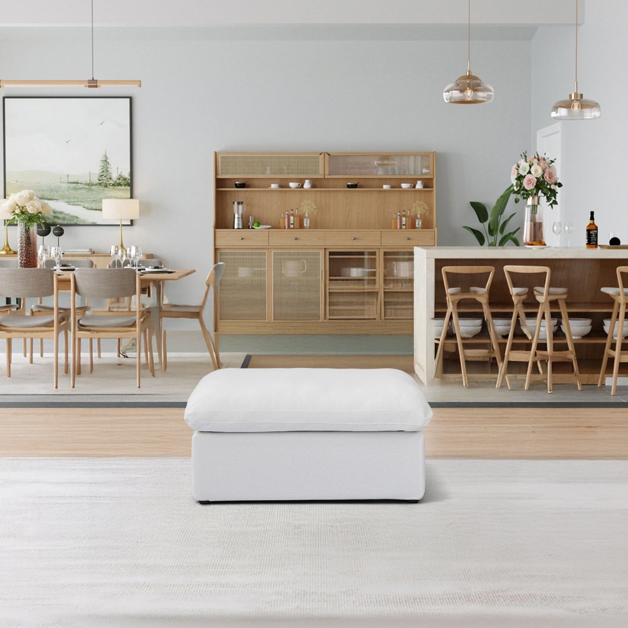 Sofatica® Cloud Couch Ottoman in White | Performance Fabric