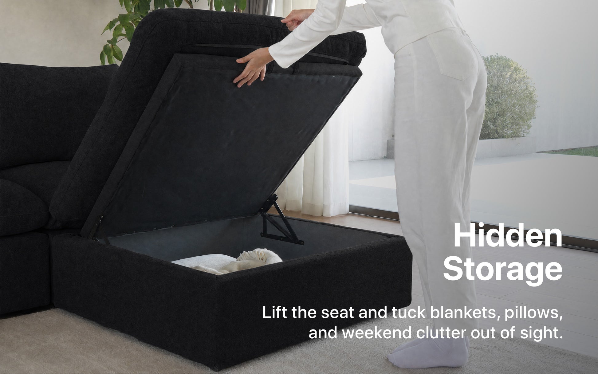 Cloud Couch 6-Seater Modular Sectional | Black